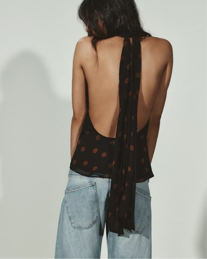 Zara Polka Dot Halter Top - Image 4