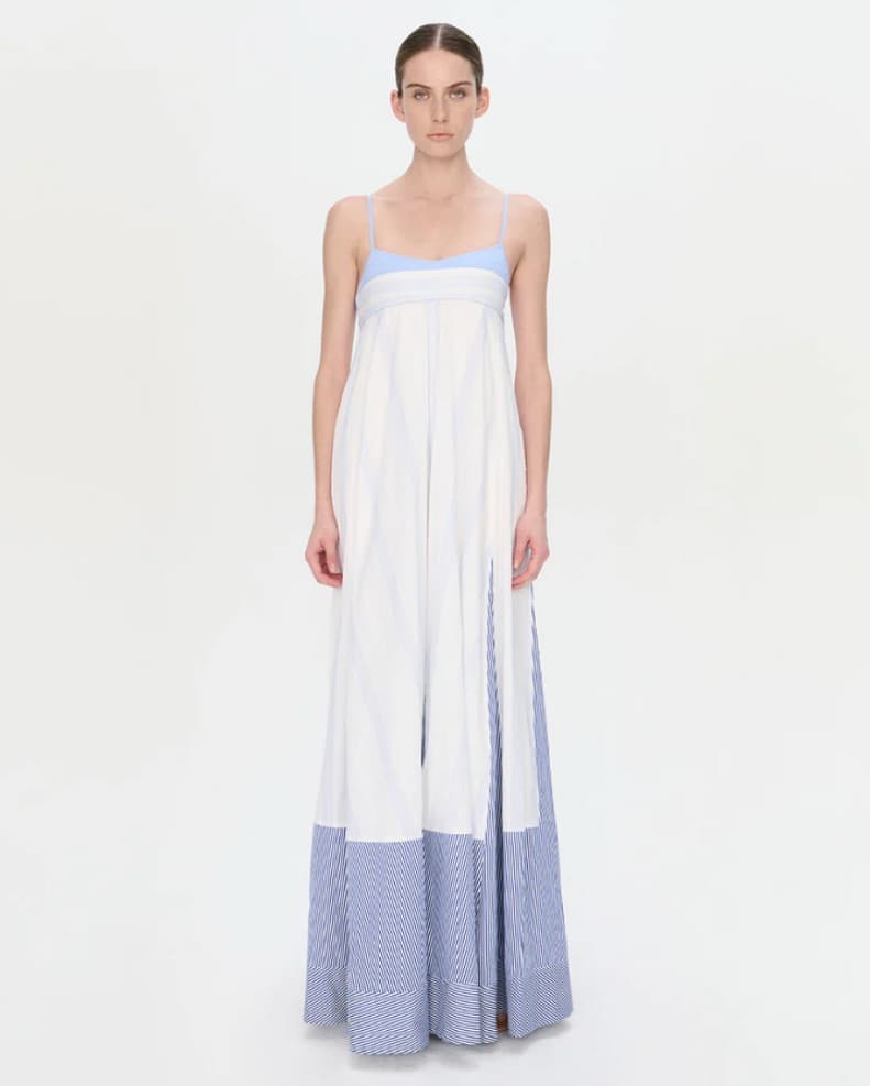 Simkhai Dixie Dress Blue and white  - Image 1