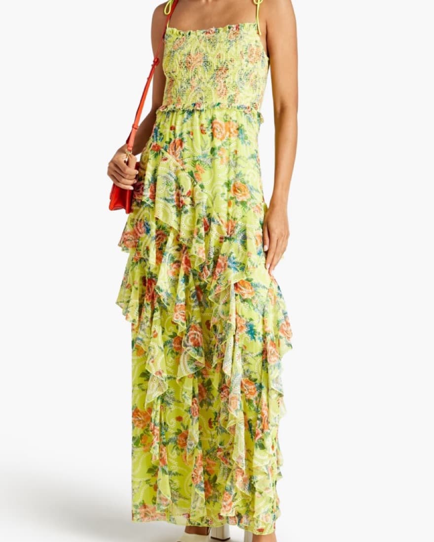 Alice And Olivia Yellow Floral Dress  - Image 3