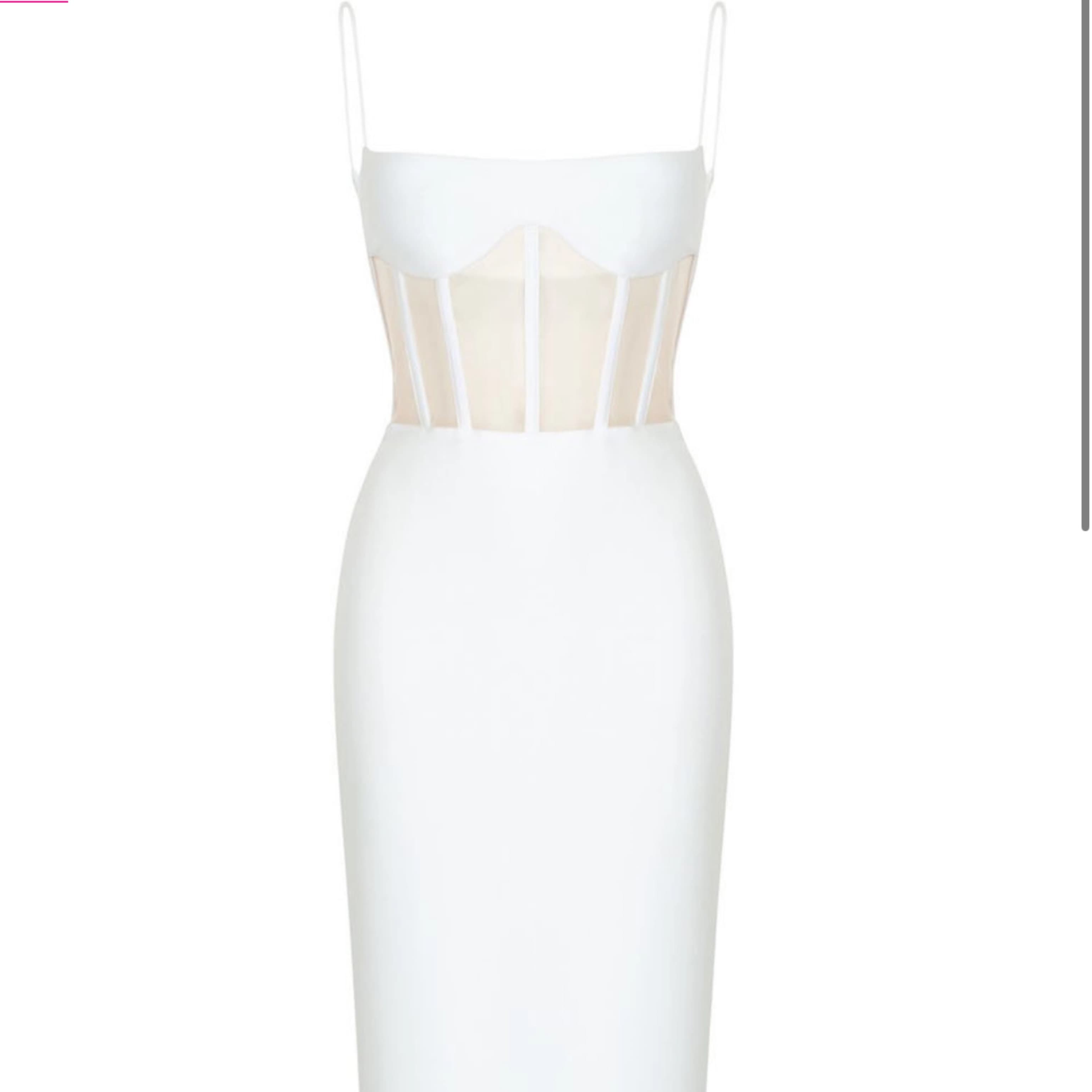RASARIO WHITE TULLE BUSTIER DRESS - Image 2