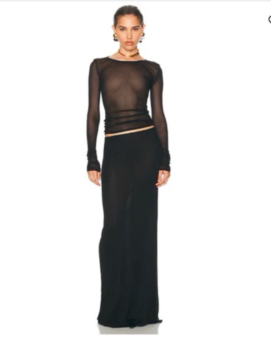 Helsa Sheer Longsleeve Top  - Image 4