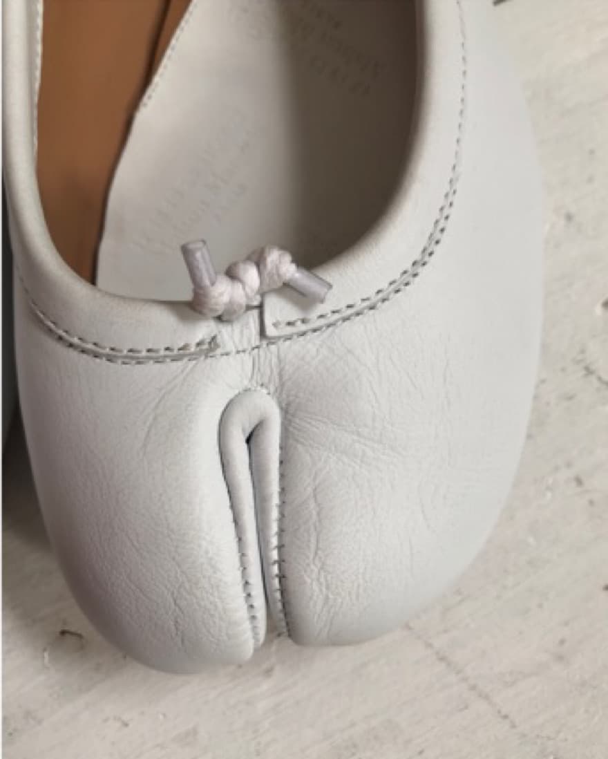 Margiela White Tabi Flats  - Image 2