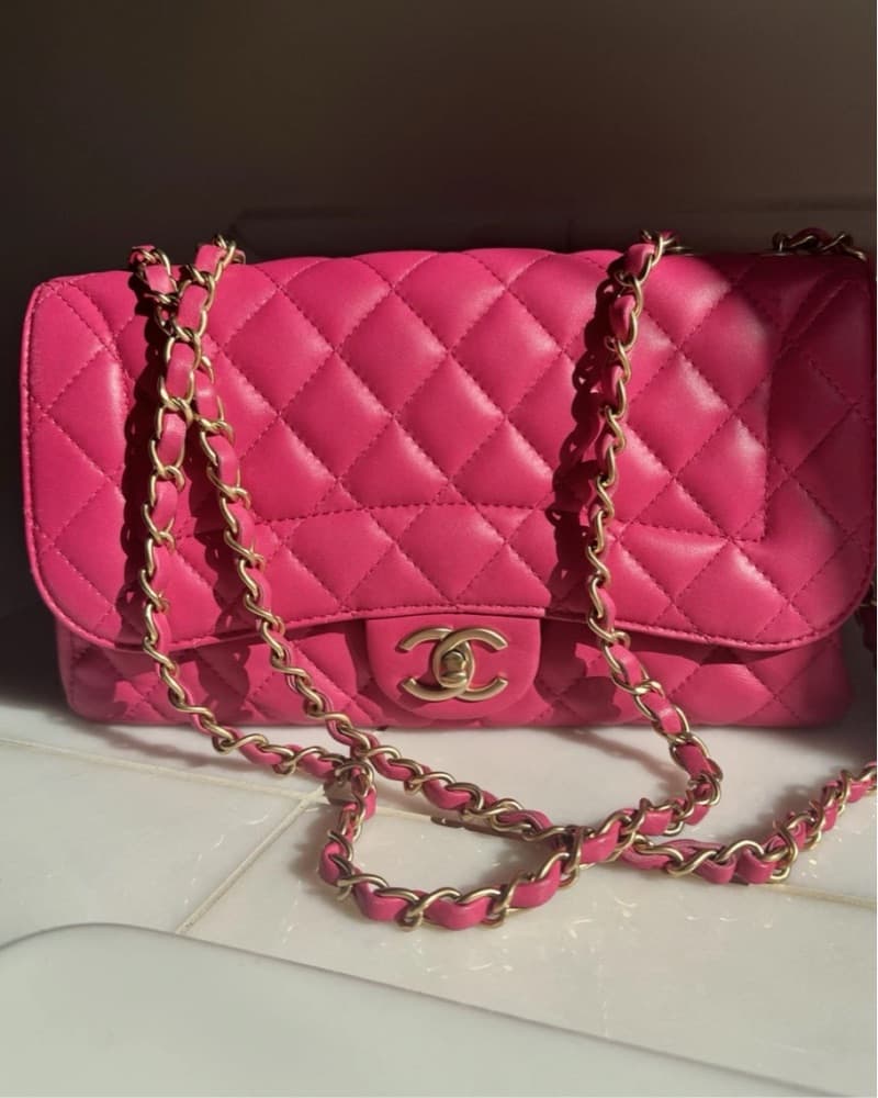 Chanel Hot Pink Medium Lambskin Bag - Image 1