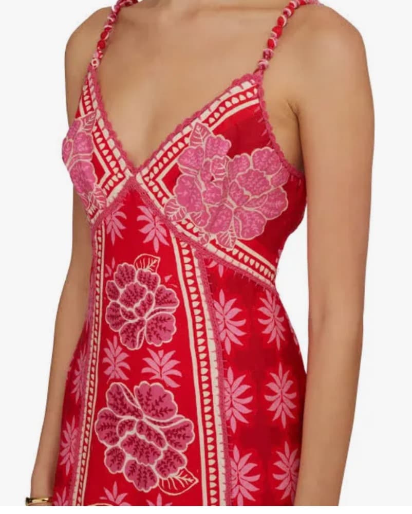 Farm Rio Linen Embroidered Maxi Dress - Image 2