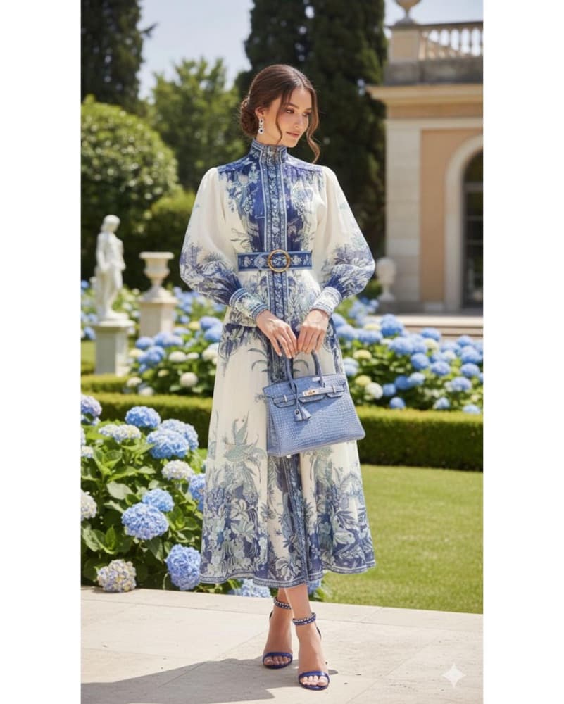 Zimmermann Glassy Billow Maxi Dress | Western Chic, Bridal Shower Guest, Daytime Event, - Image 2