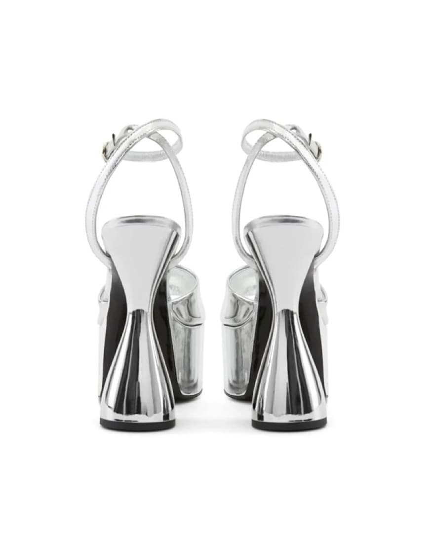Simon Miller Silver Curvy Platform Heels - Image 3