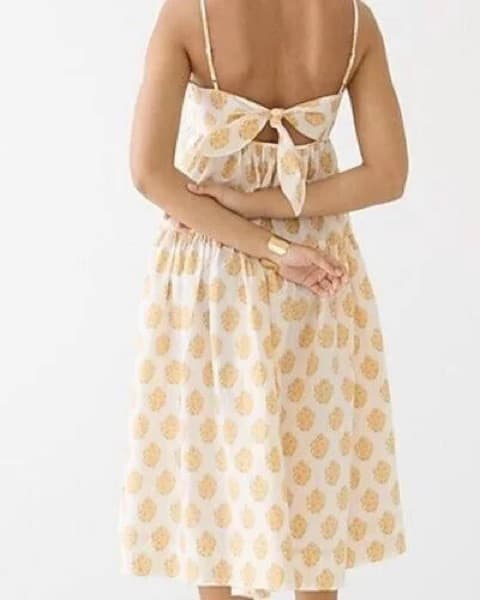 JCrew Tie-back Tiered Dress - Image 3