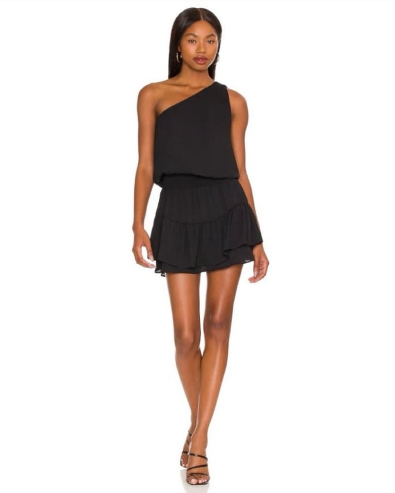 One-Shoulder Black Dress - Image 1