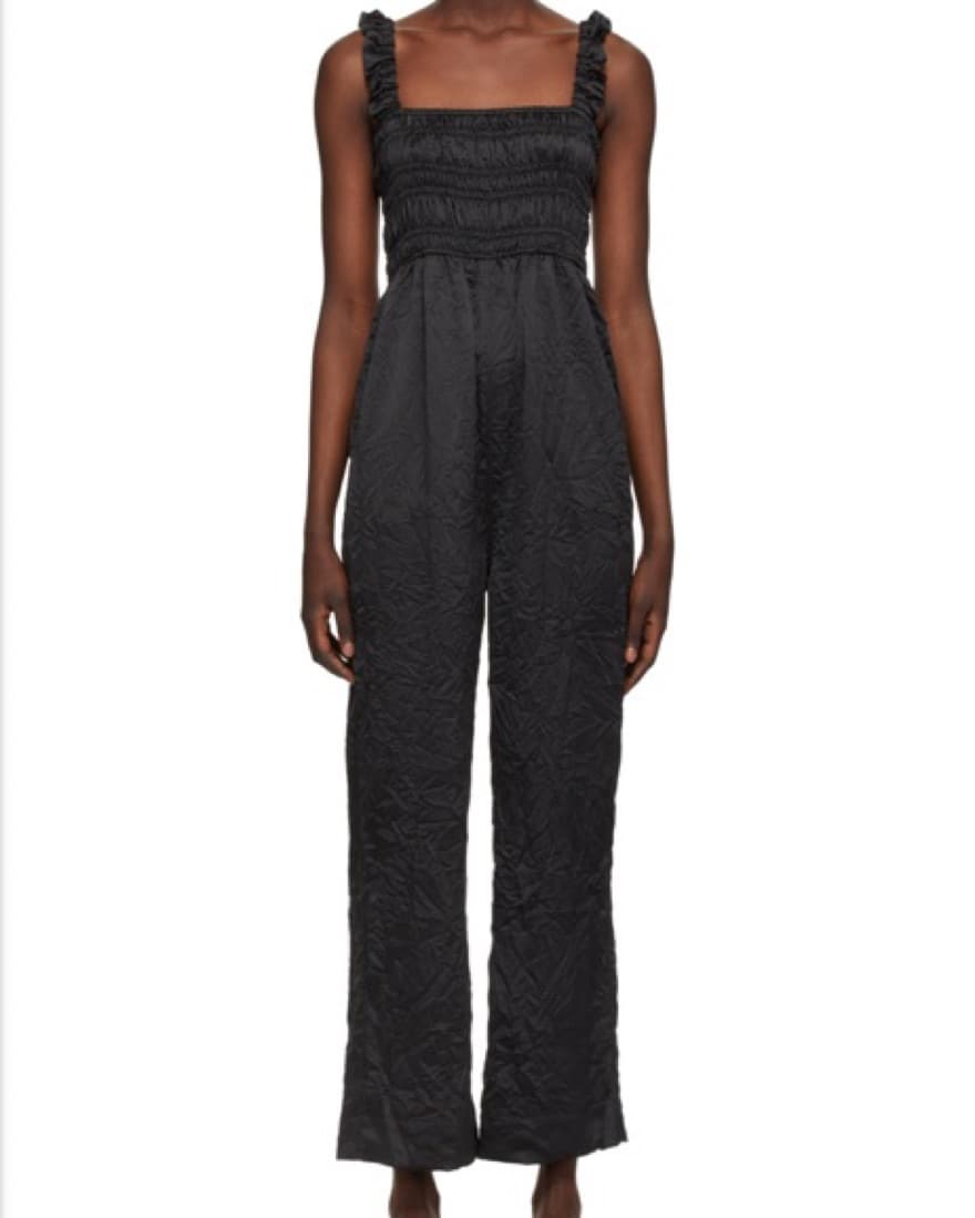 Ganni Crinkled Satin Jumpsuit - Image 3