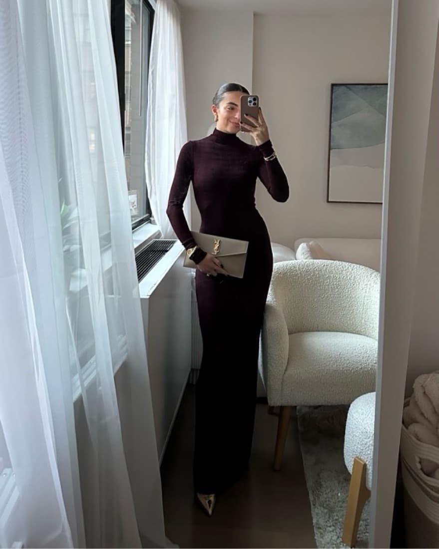 SER.O.YA Burgundy Maxi Dress - Image 3