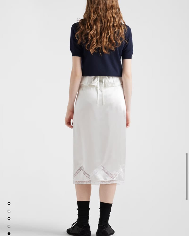 PRADA SILK EMBROIDERED SKIRT  - Image 2