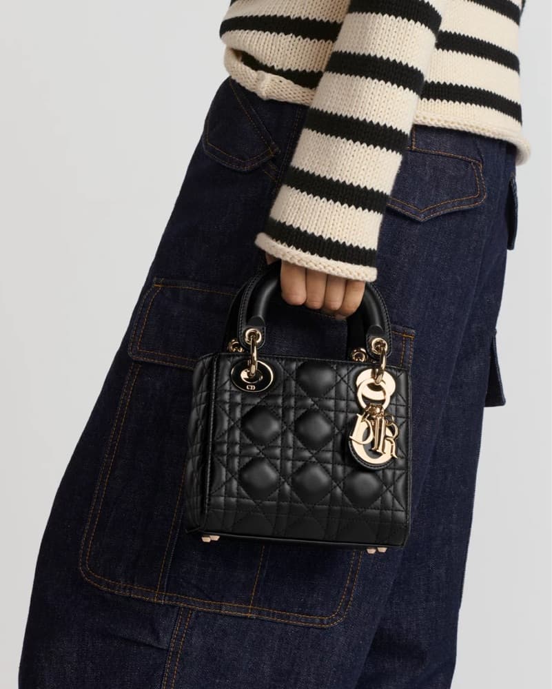 Black Mini Lady Dior with Gold Hardware - Image 4