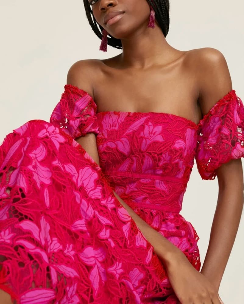  Monique Lhuiller Guipure lace midi dress - Image 2