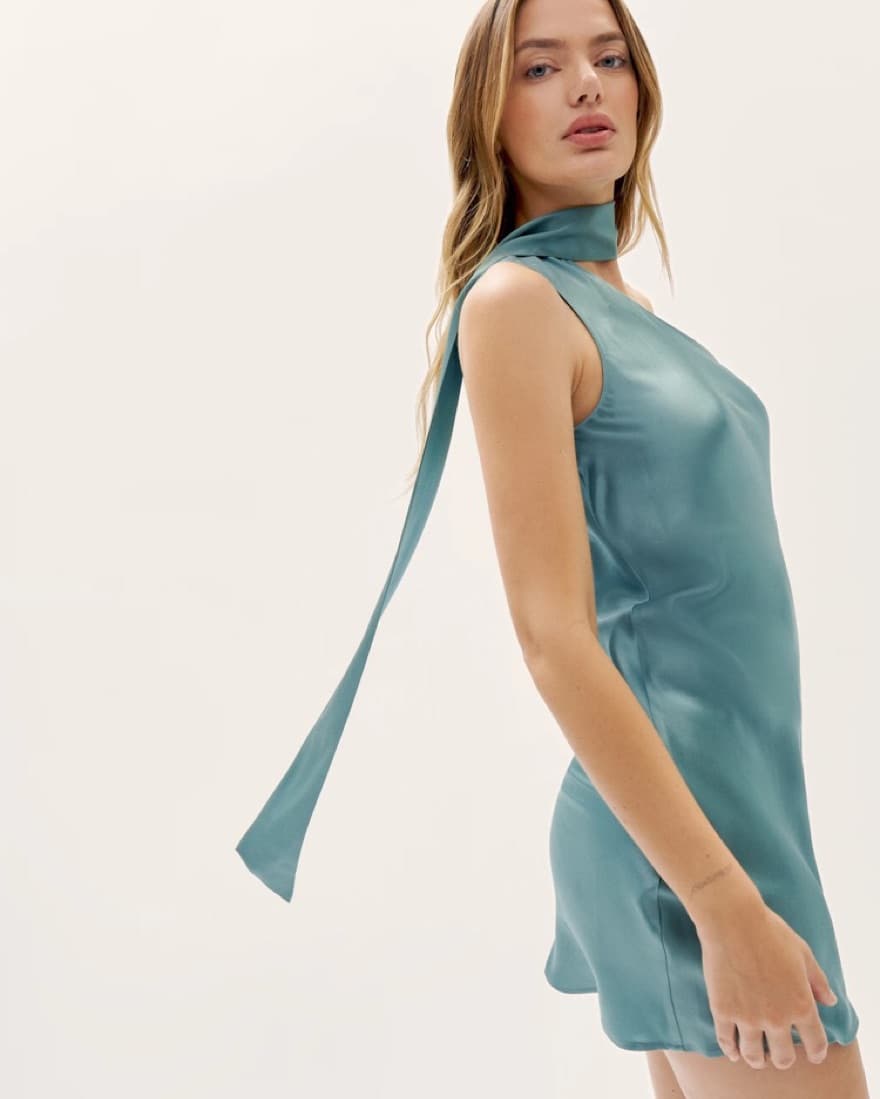 Reformation Silk Mini Dress  - Image 3