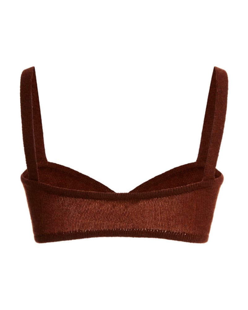 Khaite Eda Bralette Brown Red Cashmere - Image 2