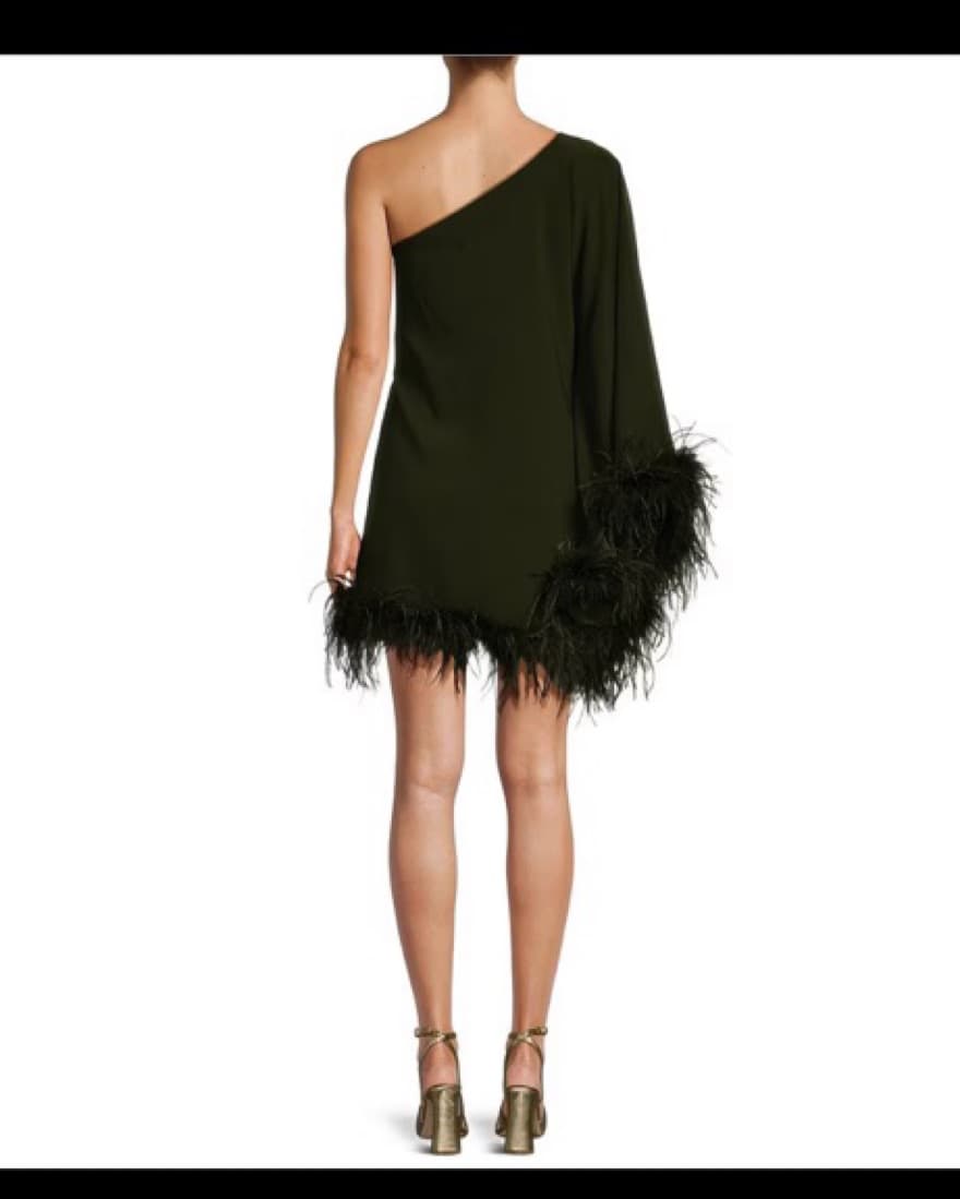 Antonio Melani Green Feather Dress - Image 2