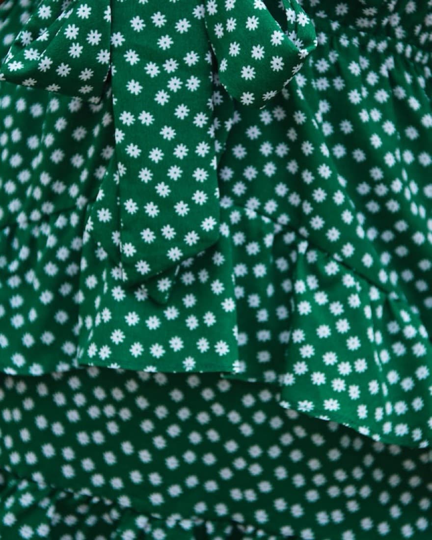 Green Floral Mini Dress - Image 3