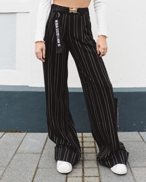 I Am Gia Striped Black And White Pants - Image 1