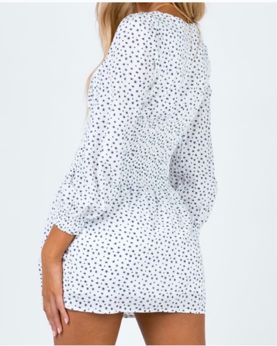 White and Blue Mini Dress  - Image 2