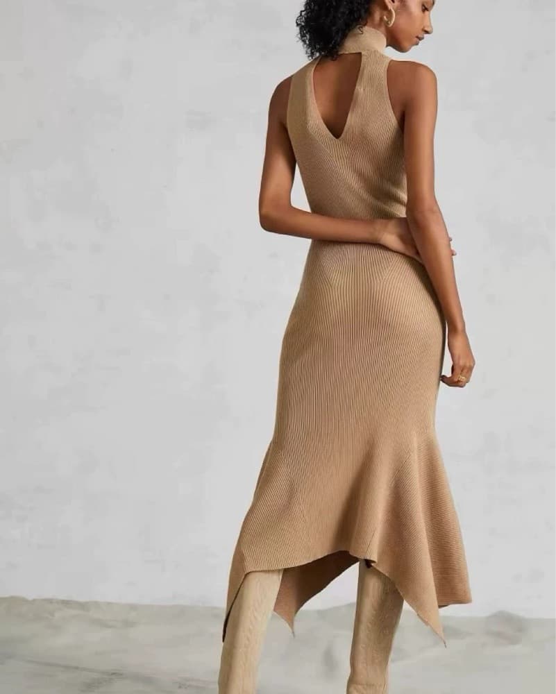 New Anthropologie Mock Neck Midi Dress - Image 4