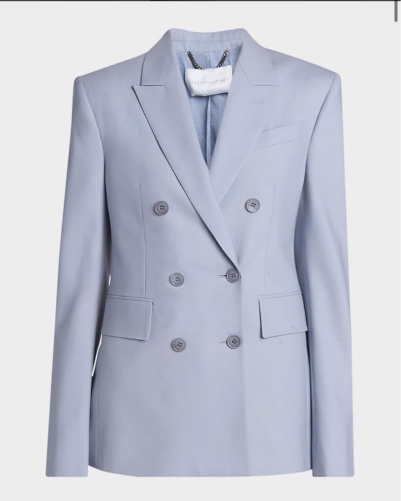 SET Stella McCartney Blue Wool Blazer conference  - Image 4