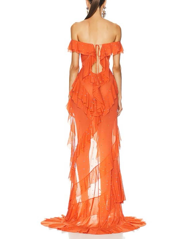 Helsa Atelier Orange Gown - Image 6
