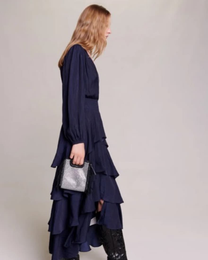 Maje Ruffled Maxi Dress - Image 2