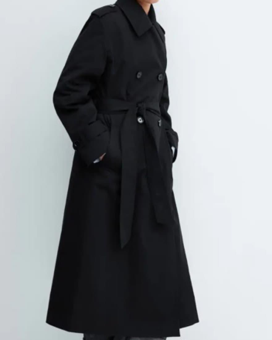 Mango Double Button Trench Coat - Image 4