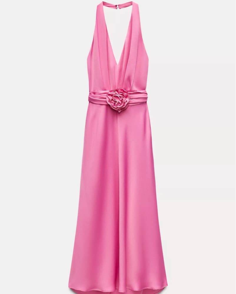 Zara Pink Midi Dress - Image 2