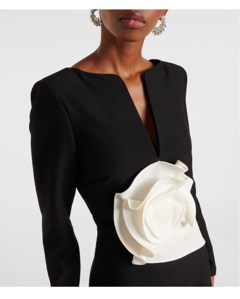 Roland Mouret Floral-appliqué crepe gown - Image 3