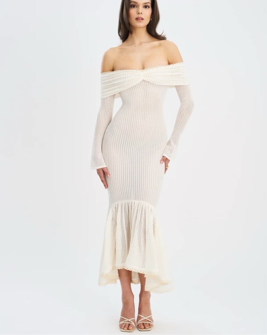 Miss Circle Off Shoulder Mermaid Dress - Image 1