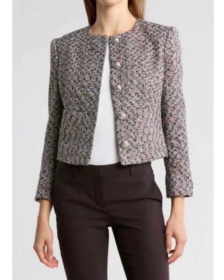 Veronica Beard Shimmer Tweed Jacket - Image 1