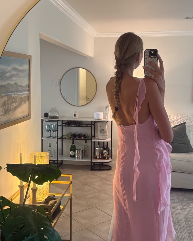 X Revolve Cassilda Gown in Baby Pink - Image 4