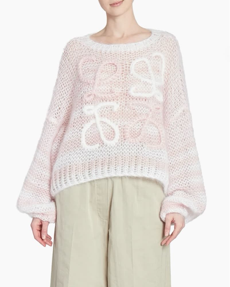 LOEWE  Boxy Striped Anagram Sweater - Image 1