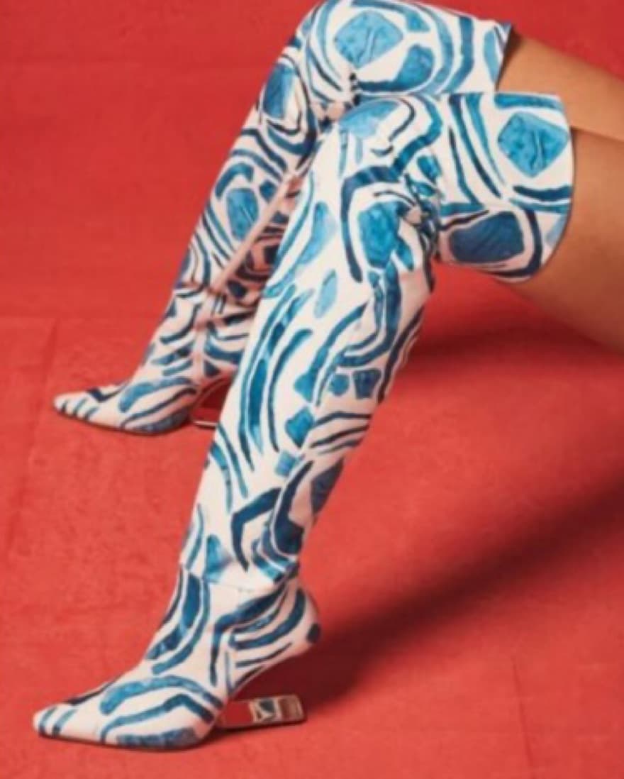 Cult Gaia Yasmina Blue Boot Heels - Image 2