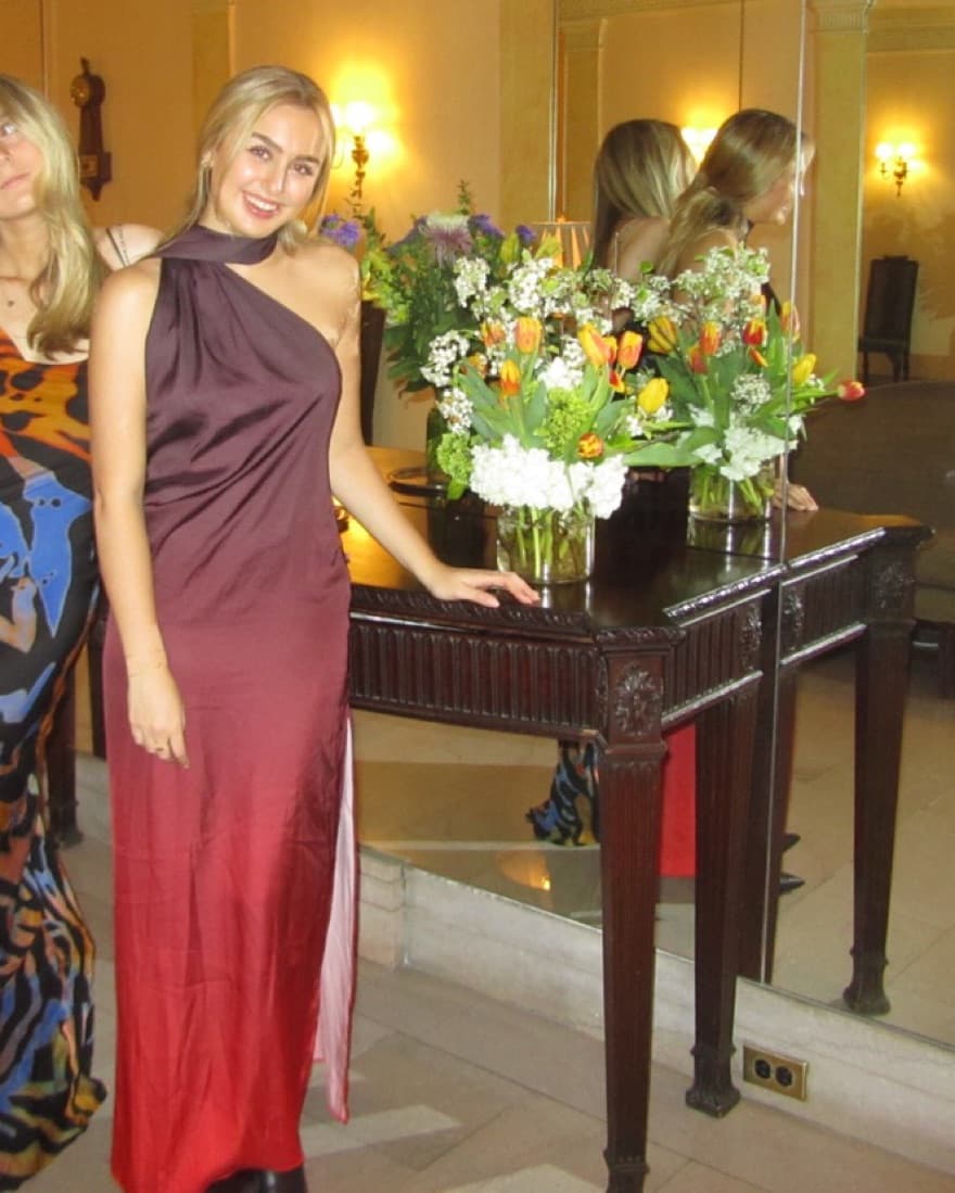 Wine And Red Baobab Scarf Maxi Dress - Image 5