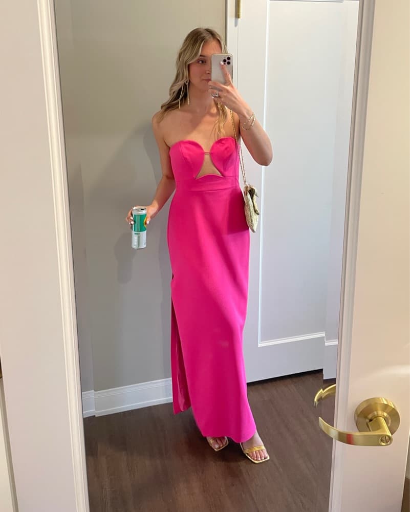  BCBGMAXAZRIA Strapless Sheath Gown 4  - Image 3