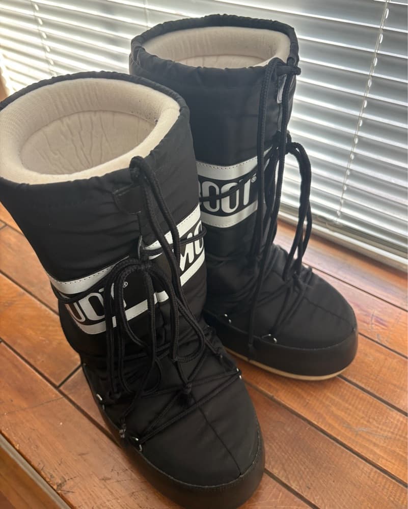 Black Nylon Moon Boots - Image 3