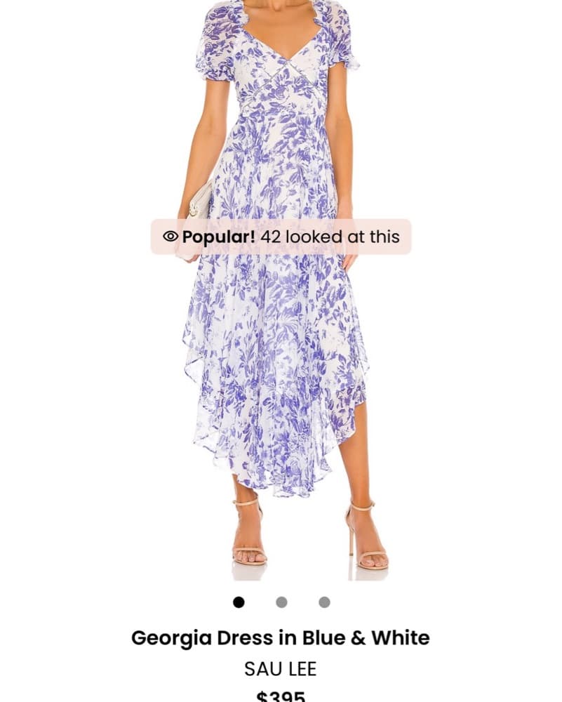 Georgia Dress In Blue & White - Image 1