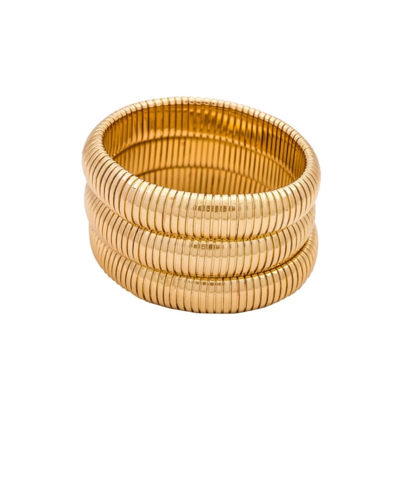 Stunning Gold Bangle Bracelet Set - Image 2