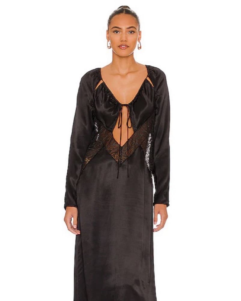 NWT L’Academic Jael Midi Dress Black - Image 1