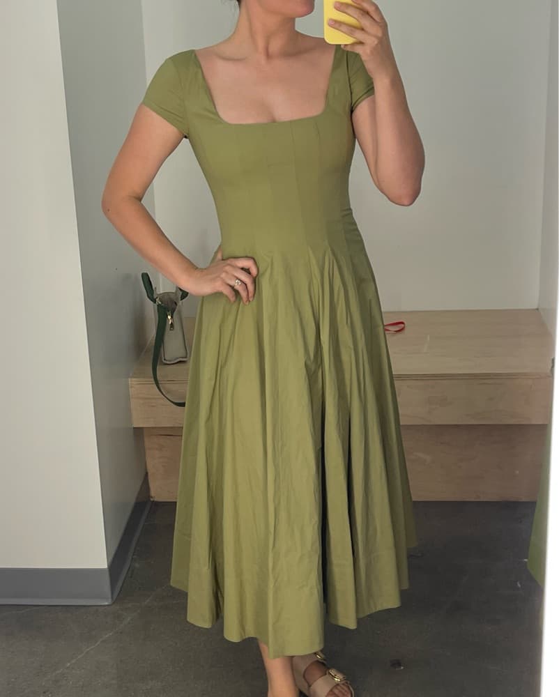 Staud Shortsleeve “Wells” Midi Dress - Image 3