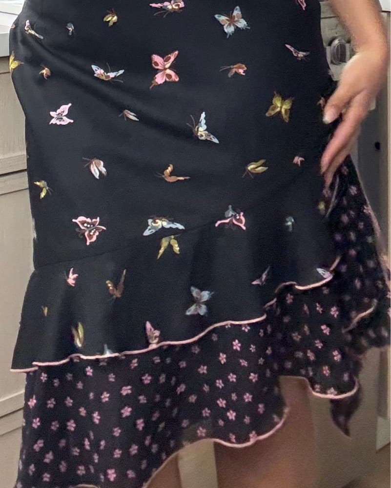 Vintage 90s/00s Butterfly Midi Dress - Image 2