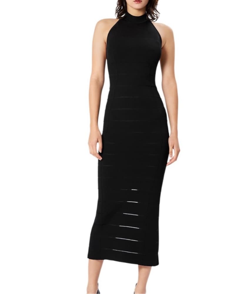 Herve Leger Black Bandage Dress - Image 1