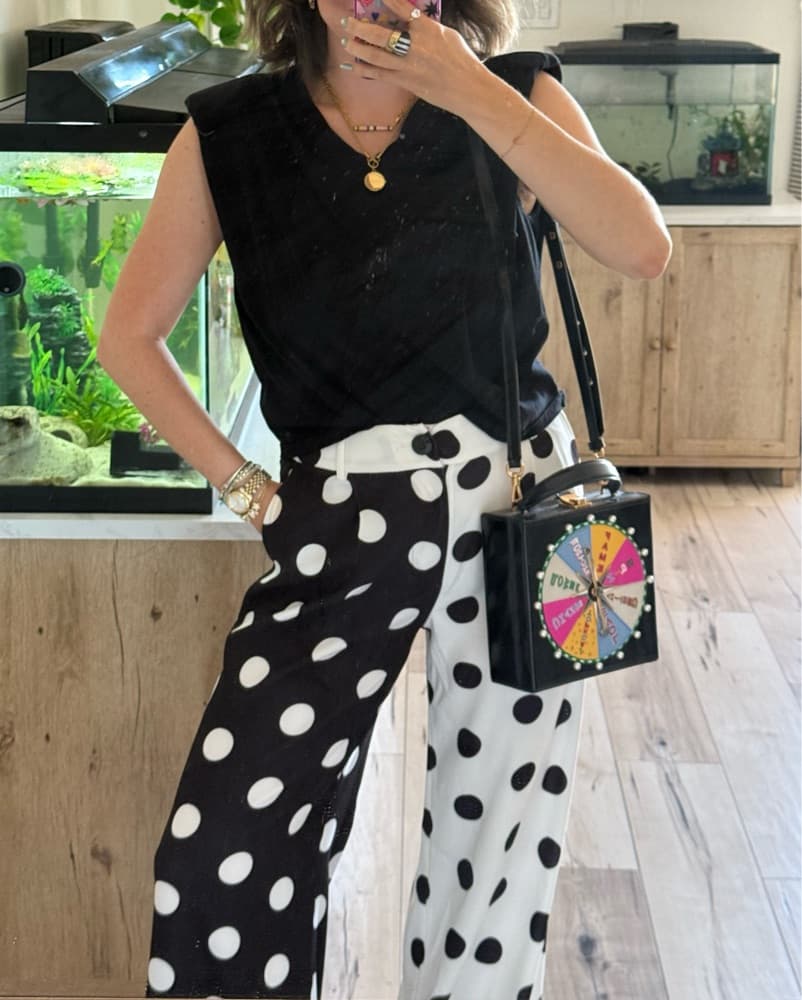 Alice and Olivia Polka Dot Pants - Image 1