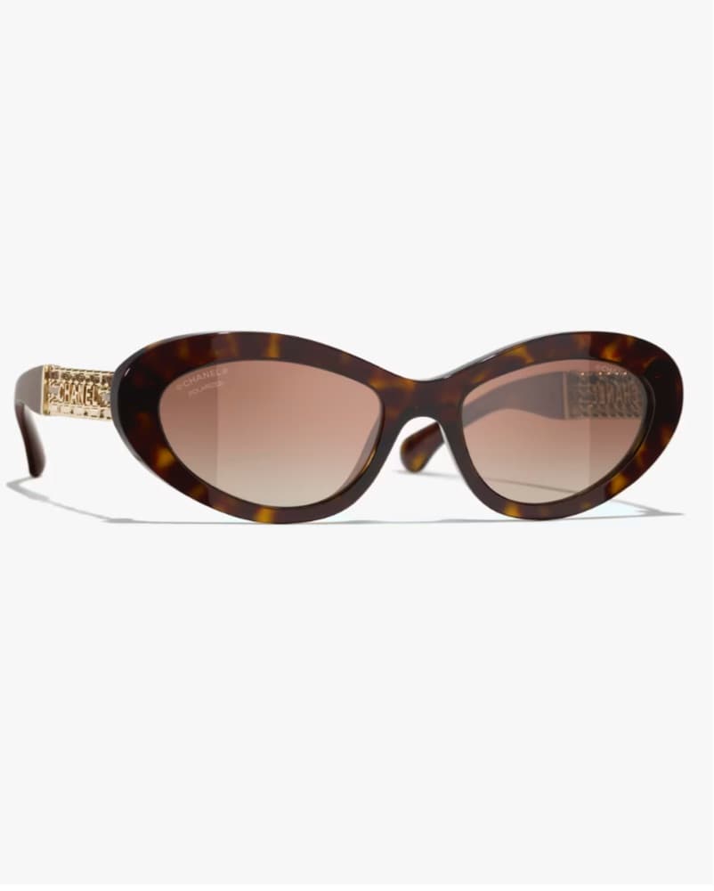 Chanel Cateye Sunglasses In Tortoise - Image 1