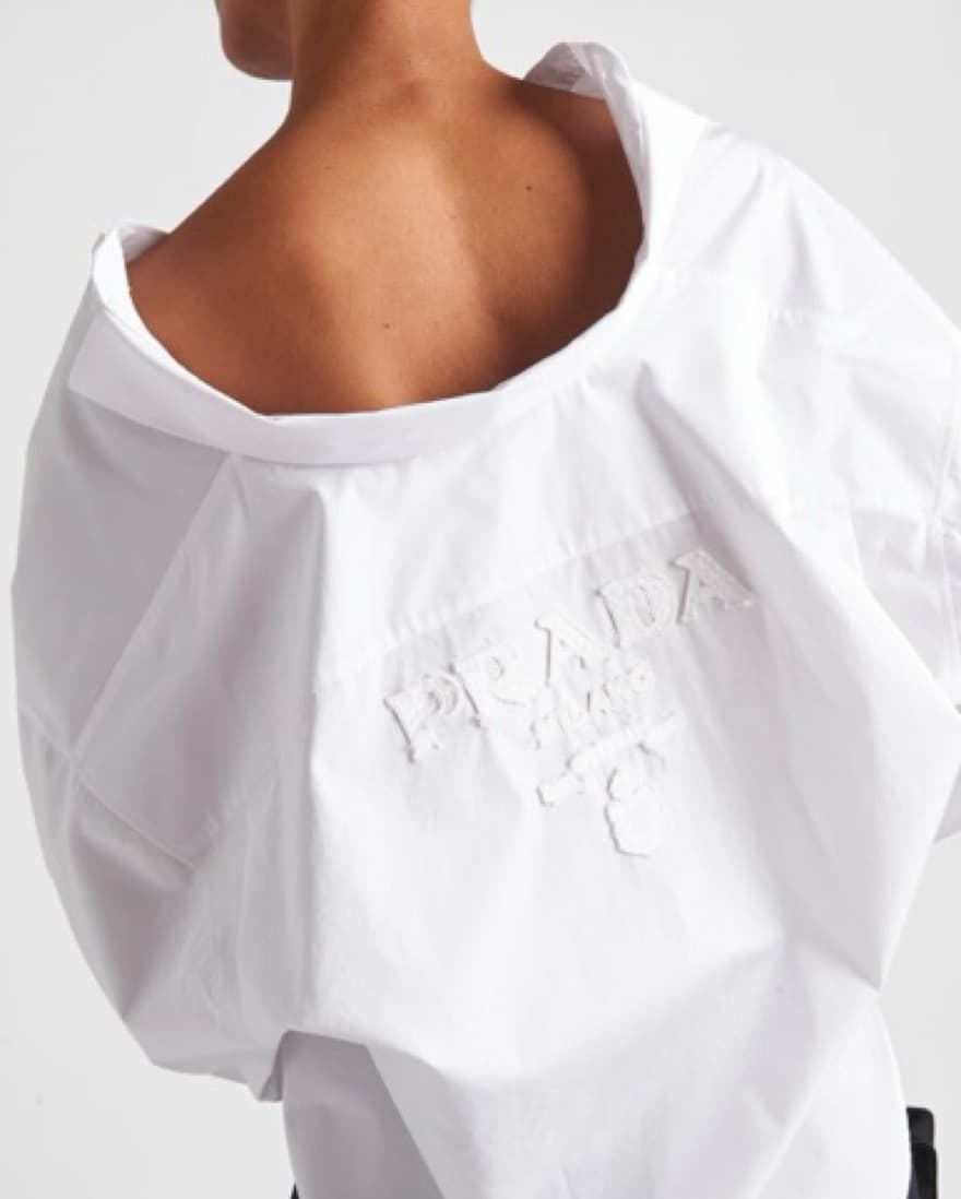 Prada Embroidered Poplin Shirt - Image 1