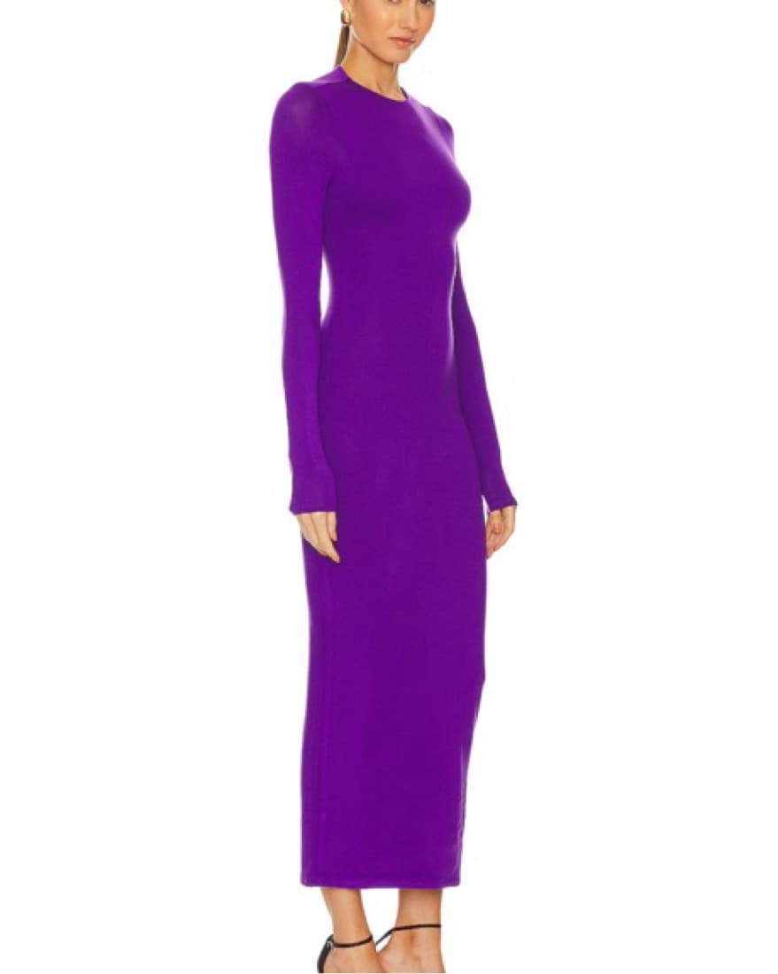 Purple Long Sleeve Dress - Image 5