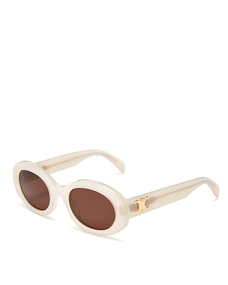 Celine Triomphe Oval Sunglasses Ivory  - Image 1