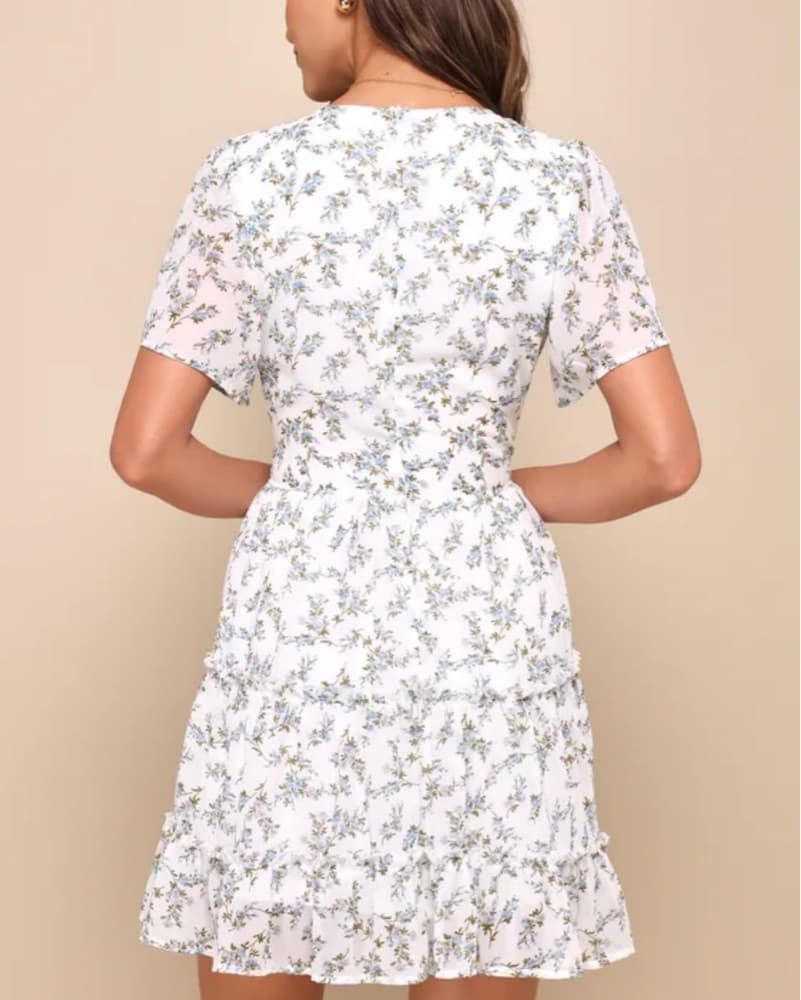 White Floral Dress - Image 3